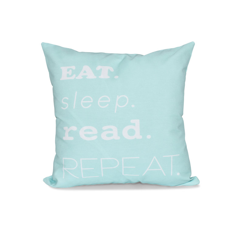 Housse de coussin d'extérieur carré Beach Insert, H 20 po x l 20 po, Aqua / bleu pâle