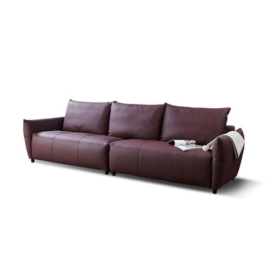 Picture color Genuine Leather Modular Sofa cushion couch