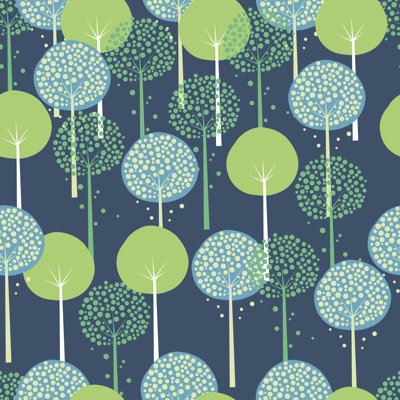 Vevay Abstract Trees - Wrapped Canvas Print