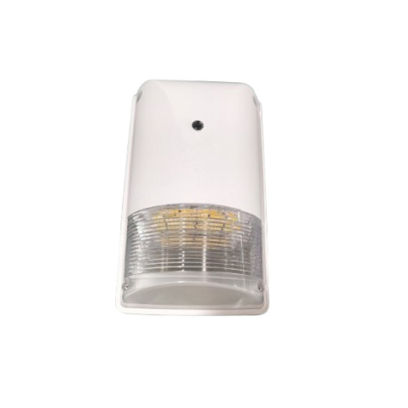 LED Overdoor Wallpack Light - 15–30W - 2,025–4,050 Lumens - 3CCT Selectable (3500K/4000K/5000K) - 120–277V - Dimmable - Photocell Sensor - Clear Lens - White Finish – Outdoor Security Lighting