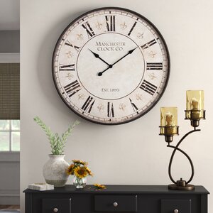 Valerie Round Metal Farmhouse Wall Clock