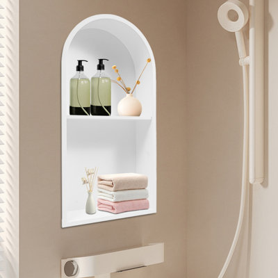Étagères de salle de bain murales en acier inoxydable 13,11 W * 25,12 H requises