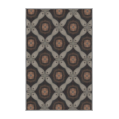 Tapis géométrique gris