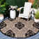 Arneshia Damask Sand/Black Area Rug