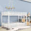 Lit superposé simple en métal avec tablettes-912242215
