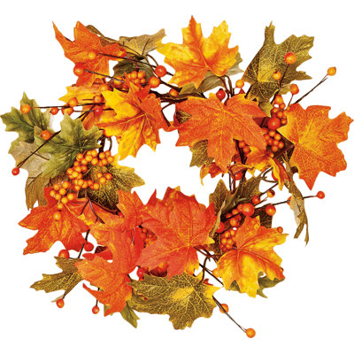 6" Artificial Mixed Fall Candle Ring