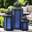 Ensemble de lanterne marocaine de style bougie marocaine pour le plancher, les décorations du Ramadan, la décoration intérieure, le patio extérieur ou le porche, les mariages-604546495