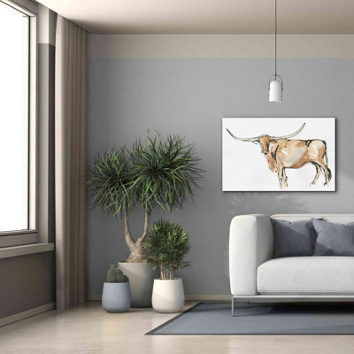«Longhorn II» par Chris Paschke, estampe numérique sur toile