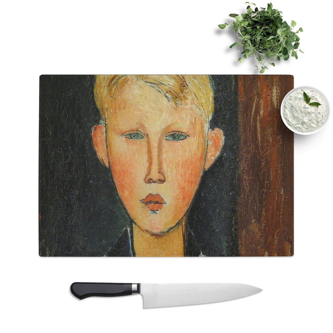 The Eyed Boy by Amedeo Modigliani Chopping Board
