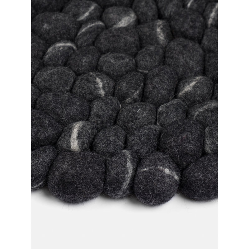 Round Solid Colour Wool Hand Woven Area Rug, Round 140cm