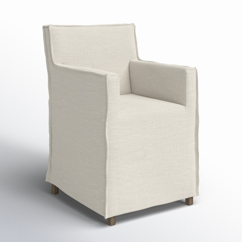Rosanella 19.25'' H Linen Upholstered Beech Armchair