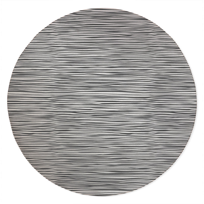 Thick N Thin Non-Slip Outdoor Rug, Round 5'