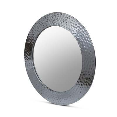 Hammered Round Wall Mirror