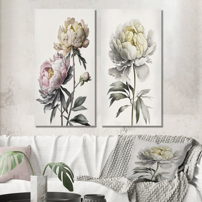 «Dahlia Flower», 2 pièces sur toile
