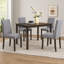 Table de salle à manger Meul, plateau rectangulaire de 43 pouces, pieds en bois gris-brun