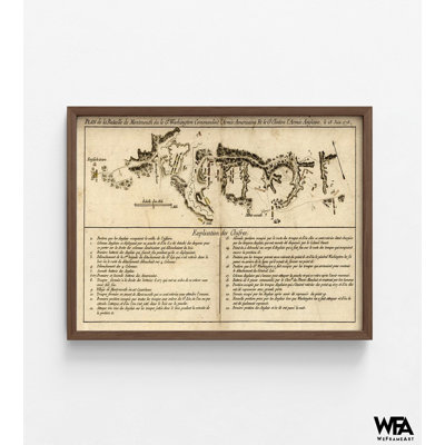 Battle Of Monmouth New Jersey Freehold, War Map Print, Old Battle Map Poster, War Poster Print, New Jersey Antique Map, Framed Wall Art