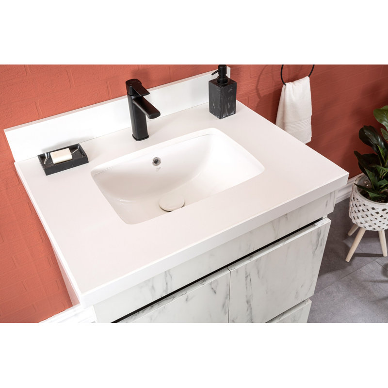 Ensemble de meuble-lavabo simple 29,5 po avec miroir Atravion