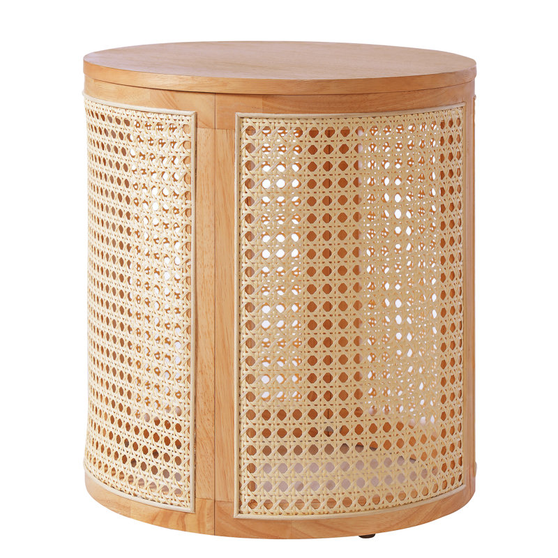 Table d'appoint en bois massif, couleur naturelle