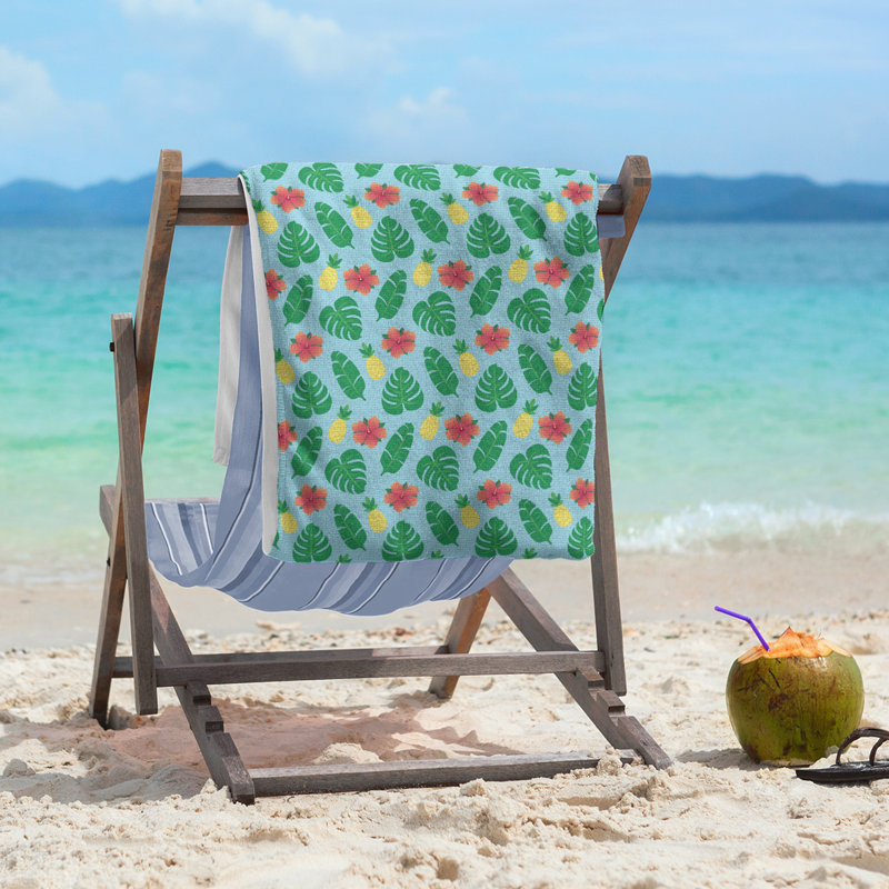 Katelyn Elizabeth Cotton Blend Beach Towel, Blue