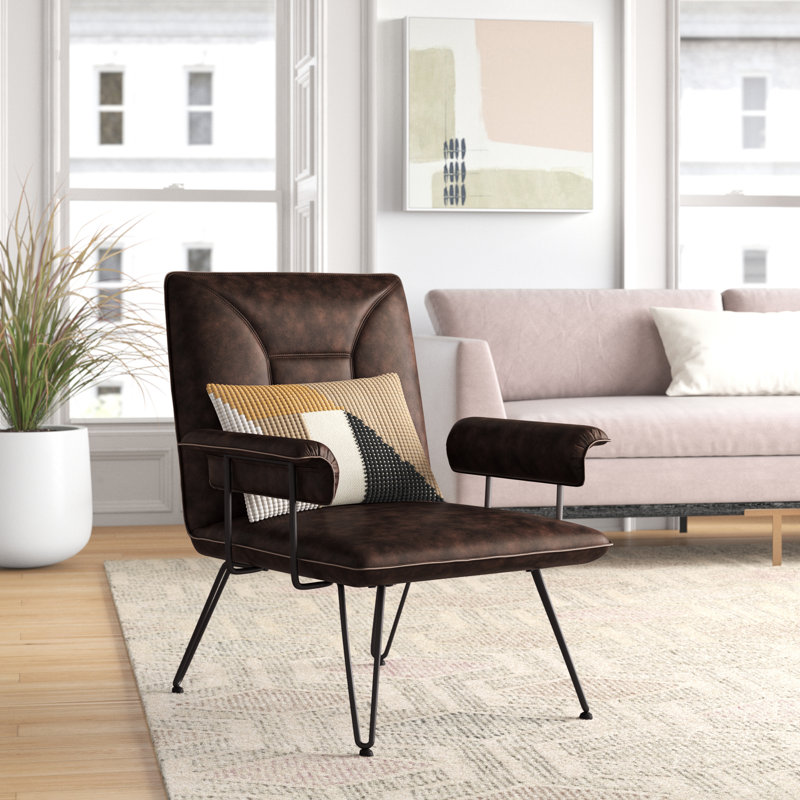 Dormilee Faux Leather Armchair, Antique Brown