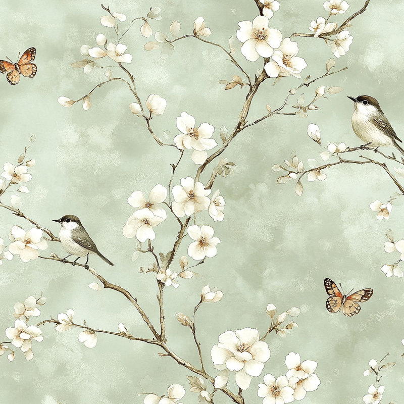 Papier peint adhésif cerisier en fleurs