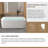 59"Rectangle Linear Acrylic Freestanding Bathtub Stand Alone Soaker Tub, Glossy White Acrylic, POP-UP Chrome Drain