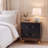 Elegant Gleavy 23'' W Nightstand – Modern Walnut Wood with Brass Accents and Stylish Bedroom Storage-55937777