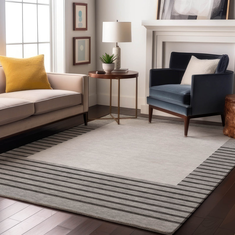 Tapis à rayures Lyndhurst AMF995 lavable à la machine de qualité supérieure, Rectangle 2 pi 6 po x 3 pi 10 po