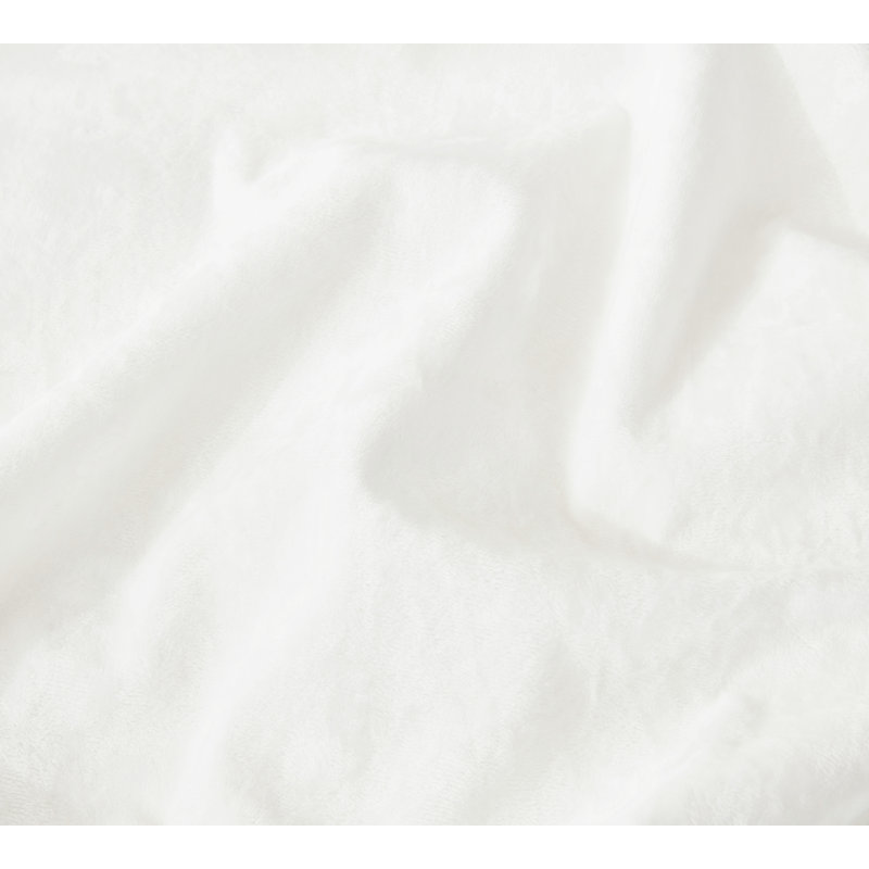 Velvet Bedding Collection Room Darkening Curtain Panel Pair, 50" W x 72" L, Cream White