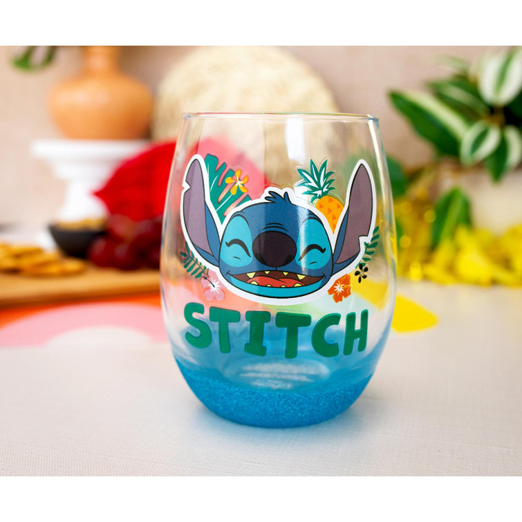 Silver Buffalo Disney Lilo And Stitch Sunset Stemless Glass, 20-Ounces
