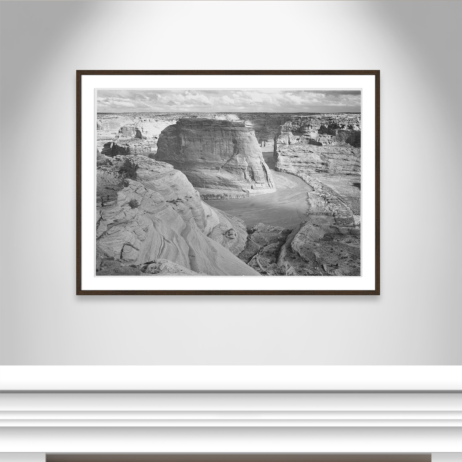 Canyon de Chelly Arizona 2 Print by Adams, 29.5" H x 41.5" W x 0.75" D, Walnut