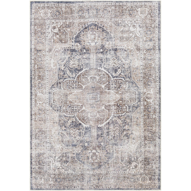 Glendale Heights Washable Oriental Indoor Rug, Rectangle 8'10" x 12'