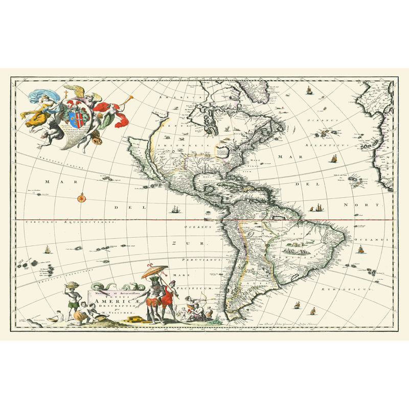 Map Of America - Wrapped Canvas Print, 51cm H x 76cm W x 3.8cm D