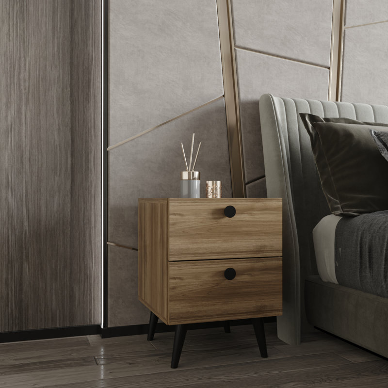 Windhaven 40cm W Manufactured Wood Bedside Table