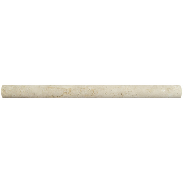 Marzana 0.75 in. x 12 in. Honed Travertine Round Tile Trim
