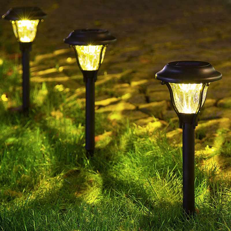 Black Solar Powered Integrated LED Pathway Light Multipack