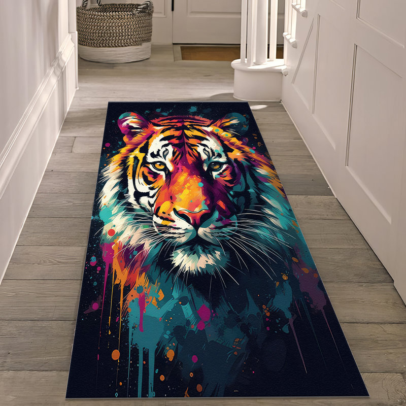 Decorative With Pile Soft Type Printed Rug Featuring an Intricate Geometric Design for a Modern Touch in Any Living Space