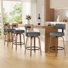Chic Swivel Leather Upholstered Bar Stool For Ultimate Comfort And Style