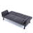 Foldable 70 - Inch Bed Made Of Cotton And Linen, Suitable For Small Spaces, Featuring Central Cup Holder Side Storage, Dual Mode Transformation, 2 Seats, Dark Grey Inchcotton Linenmulti-1540244385