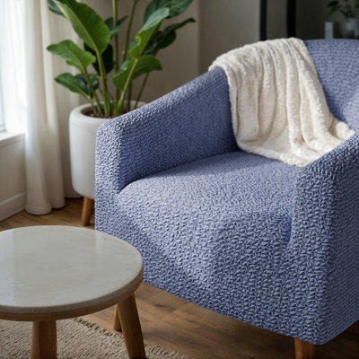 Stretchy Slipcover for Barrel Chair - Easy to Clean  Durable - Comfort Collection