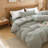 Duvet Cover Set 100% Washed Cotton Soft Bedding in Gingham Check-122785693-122785690