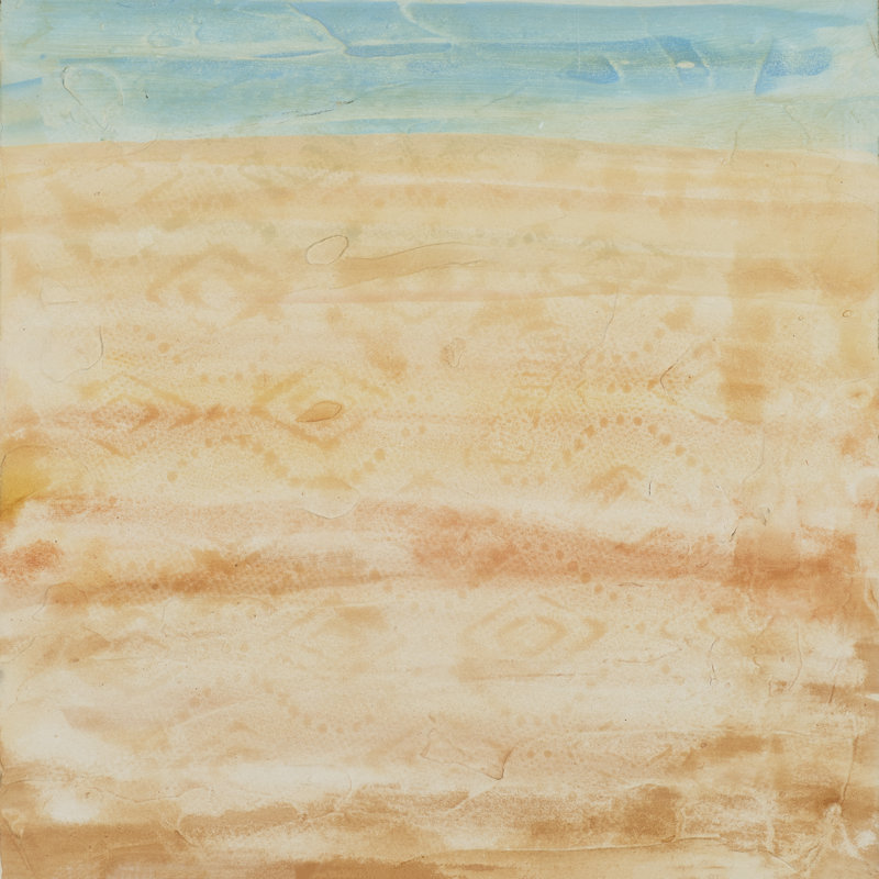 «Peach Beach» par Joyce Creiger - peinture sans cadre sur