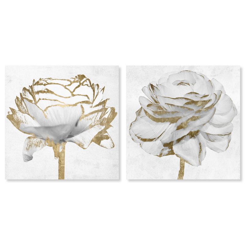 " White Peony Set " 2 - Pieces Painting Print