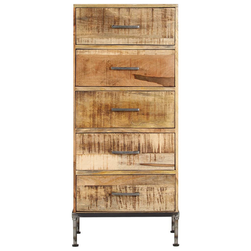 Oceanview Solid Wood 45 cm W Chest of 5 Drawers
