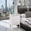 Table de chevet transitionnelle blanche élégante-1356573757