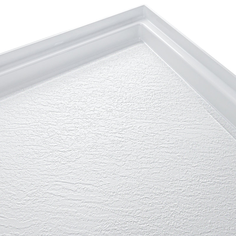 Ella SMC Shower Pan Center Trench Drain 37.5" x 61.5"