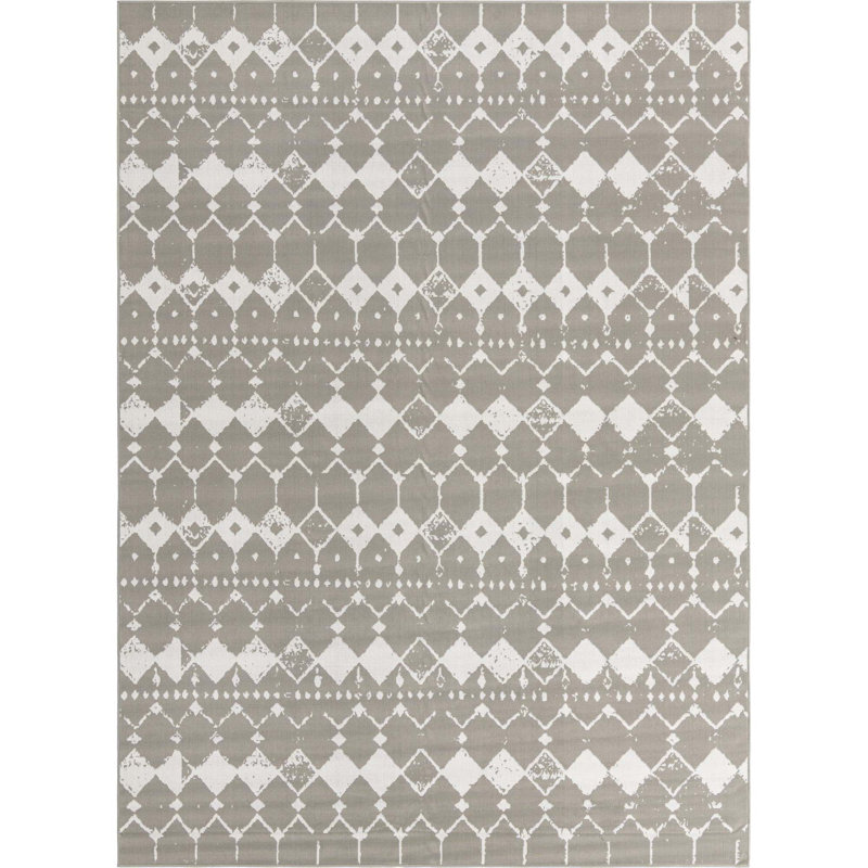 Geometric Indoor / Outdoor Rug, Rectangle 9' x 12'