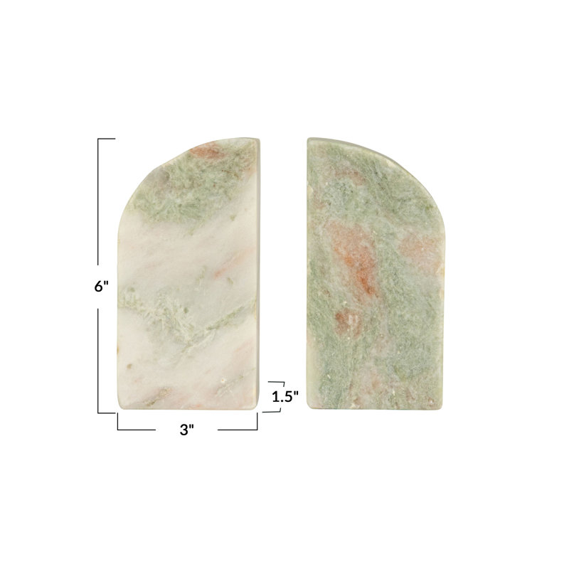 Half Arch Marble Bookends