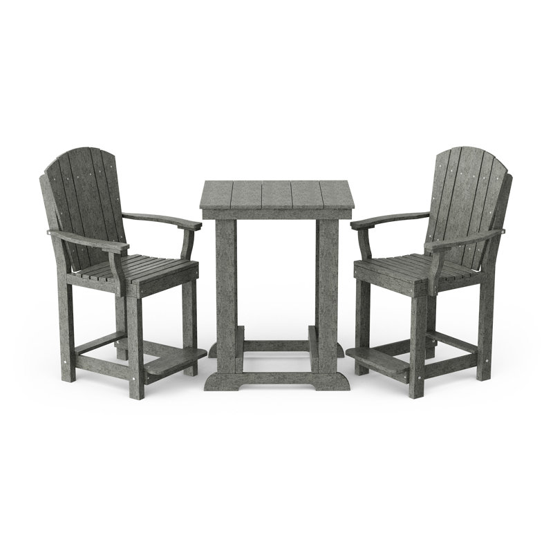 Heritage 3-Piece Patio Set, Dark Gray