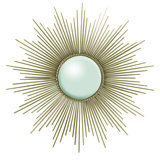 Sunburst Mirror-Nickel w/Security HDWE